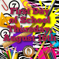 First Day of School August 16th