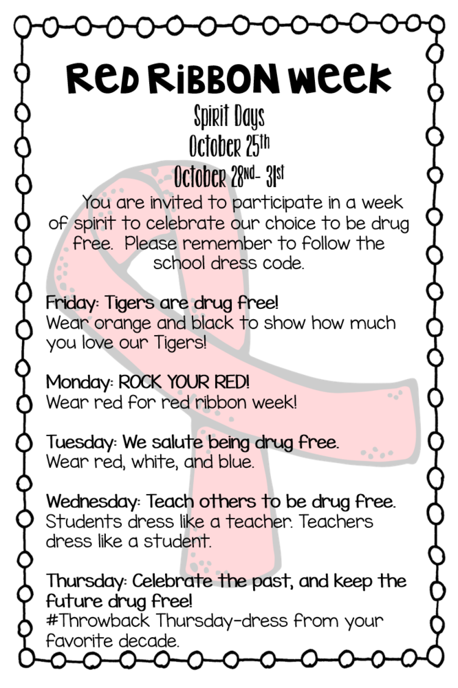 Red Ribbon Dress Up Days