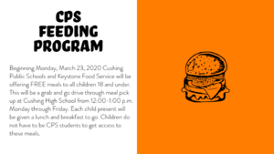 CPS Feeding Program Begins Monday (3/23)